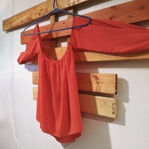 Off The Shoulders Long Sleeve Shirt